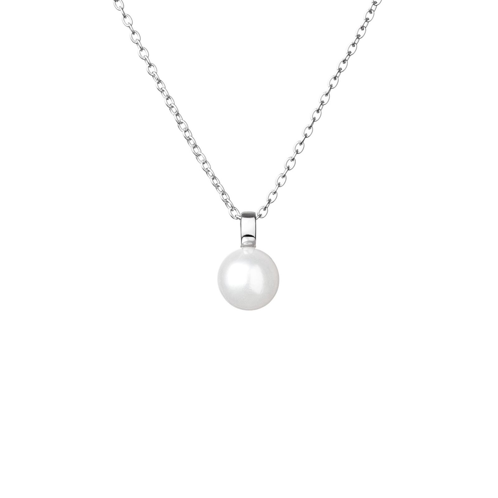 NATURALAUS PERLO pakabukas  sidabrine grandinele tikras perlas dovana kaledine gimtadienui jubiliejui moterims zmonai panelei sesei dukrai mamai geriausiai draugei SK20109P