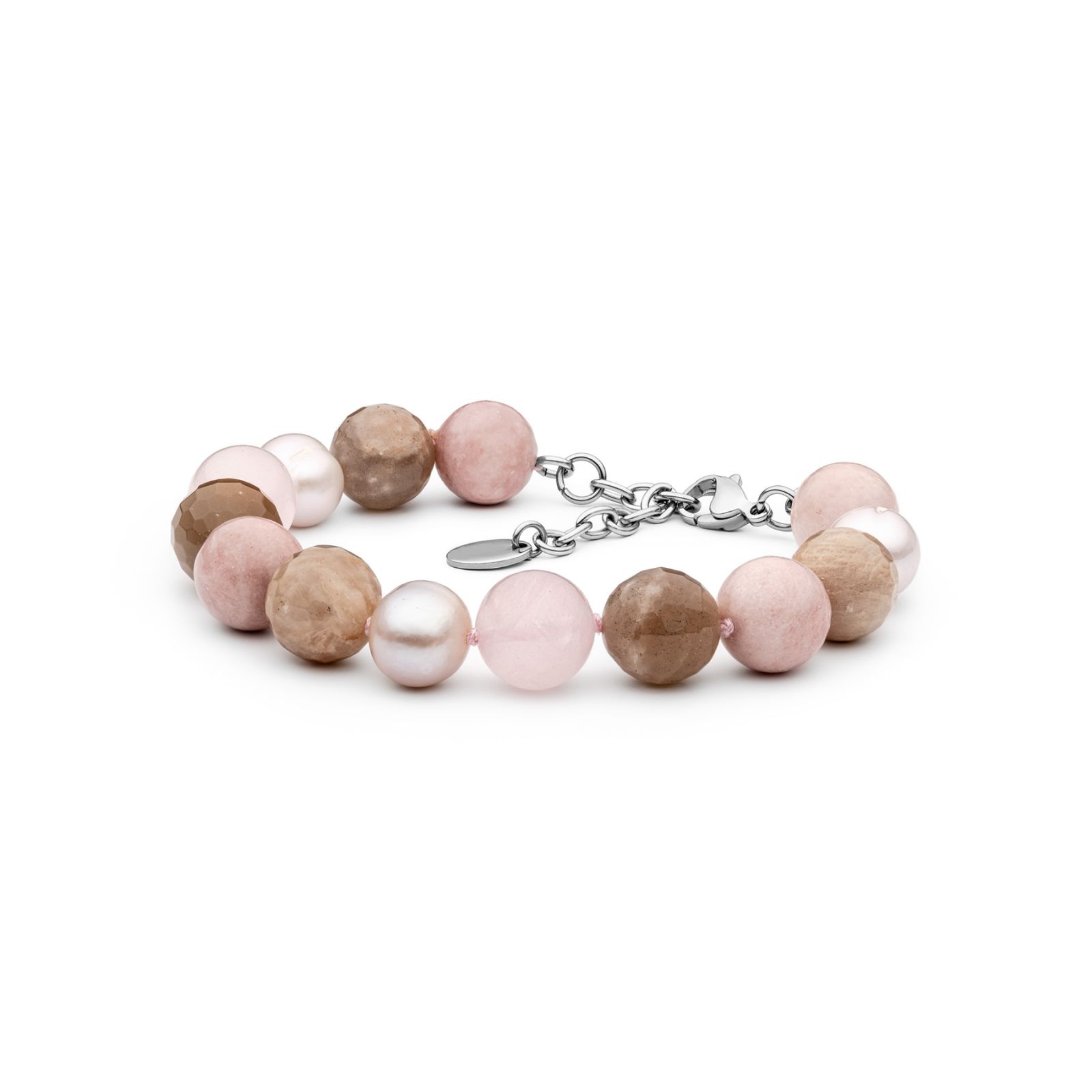 AGATO AKMENINE MOTERISKA APYRANKE su Bosvanos Opalo ir Rodomito akmens naturaliais perlais gimtadienio dovana  moterims mamai zmonai merginai  dukrai sesei draugei merginai botswana agate rhodonite 