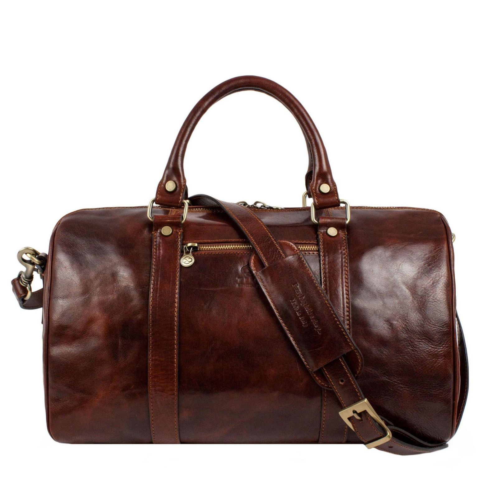 brown leather overnight bag   th